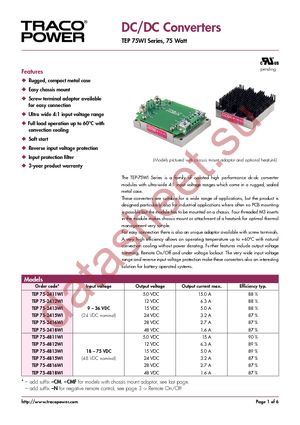 TEP 75-4811WI-CMF datasheet  